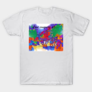 Love Conquers All Seattle Abstract T-Shirt